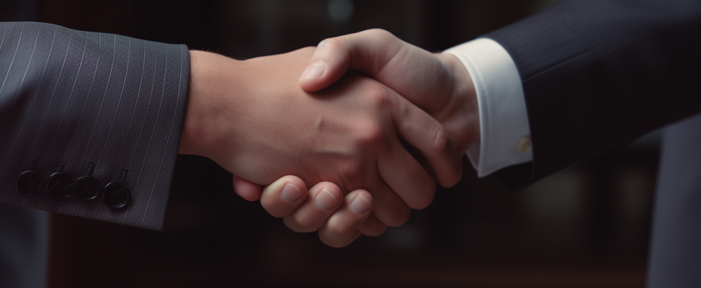 small business lawyers shaking hands