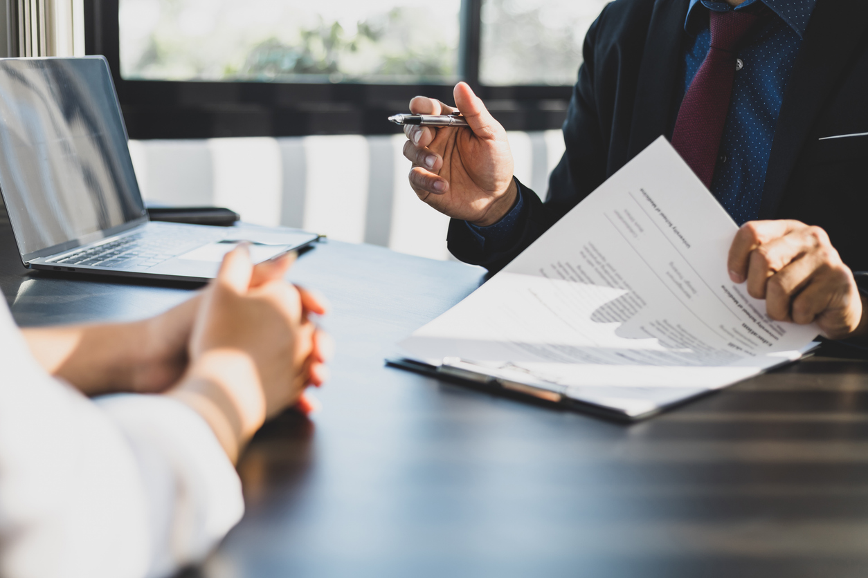 Lawyer discussing a trust